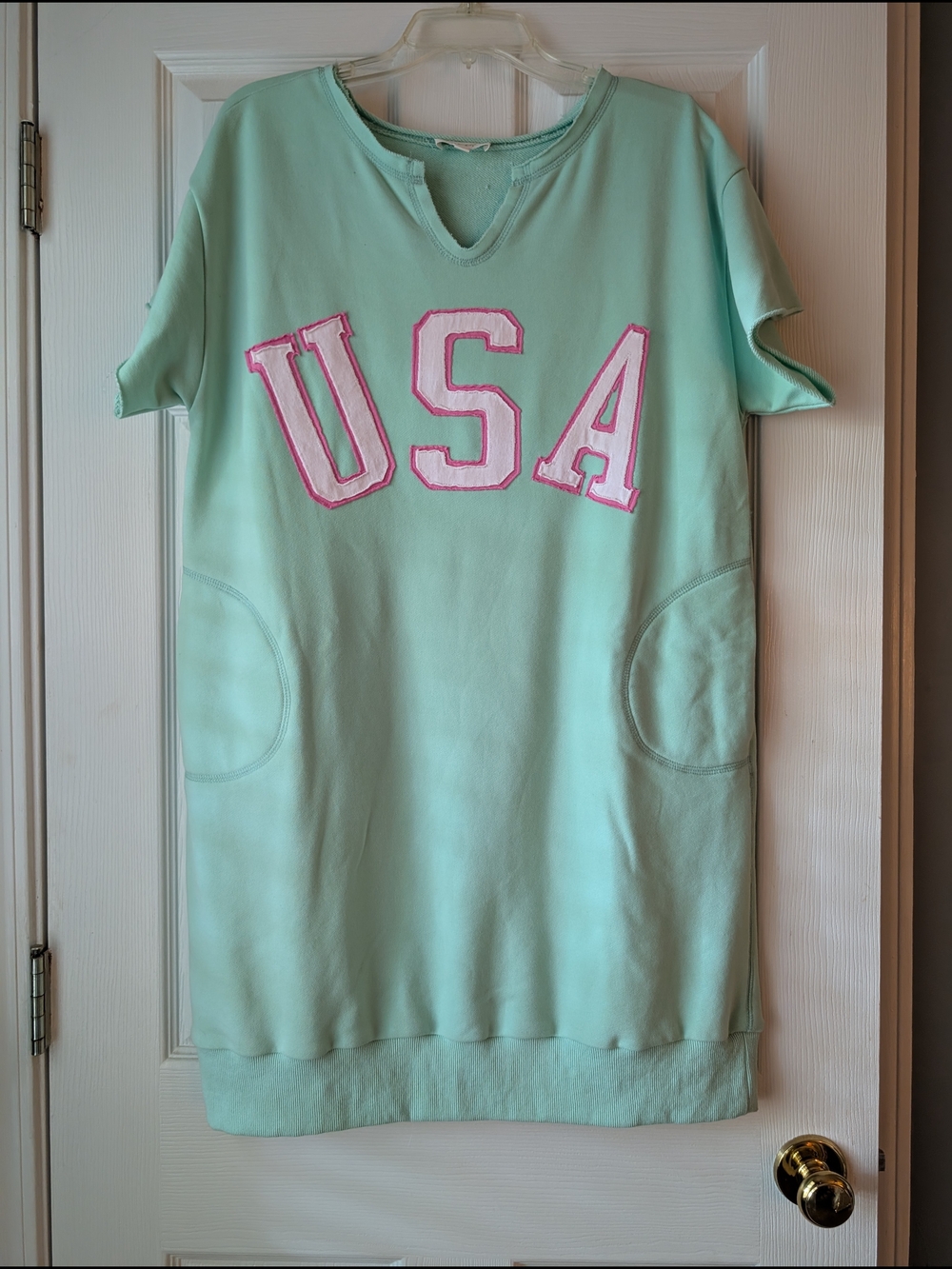 ODDY 'USA' Appliqué Sweatshirt Dress